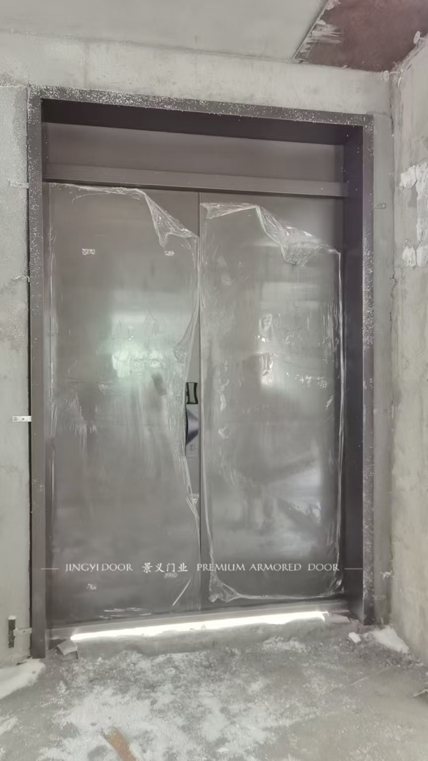 景义门业山东青岛高端门安装现场实拍