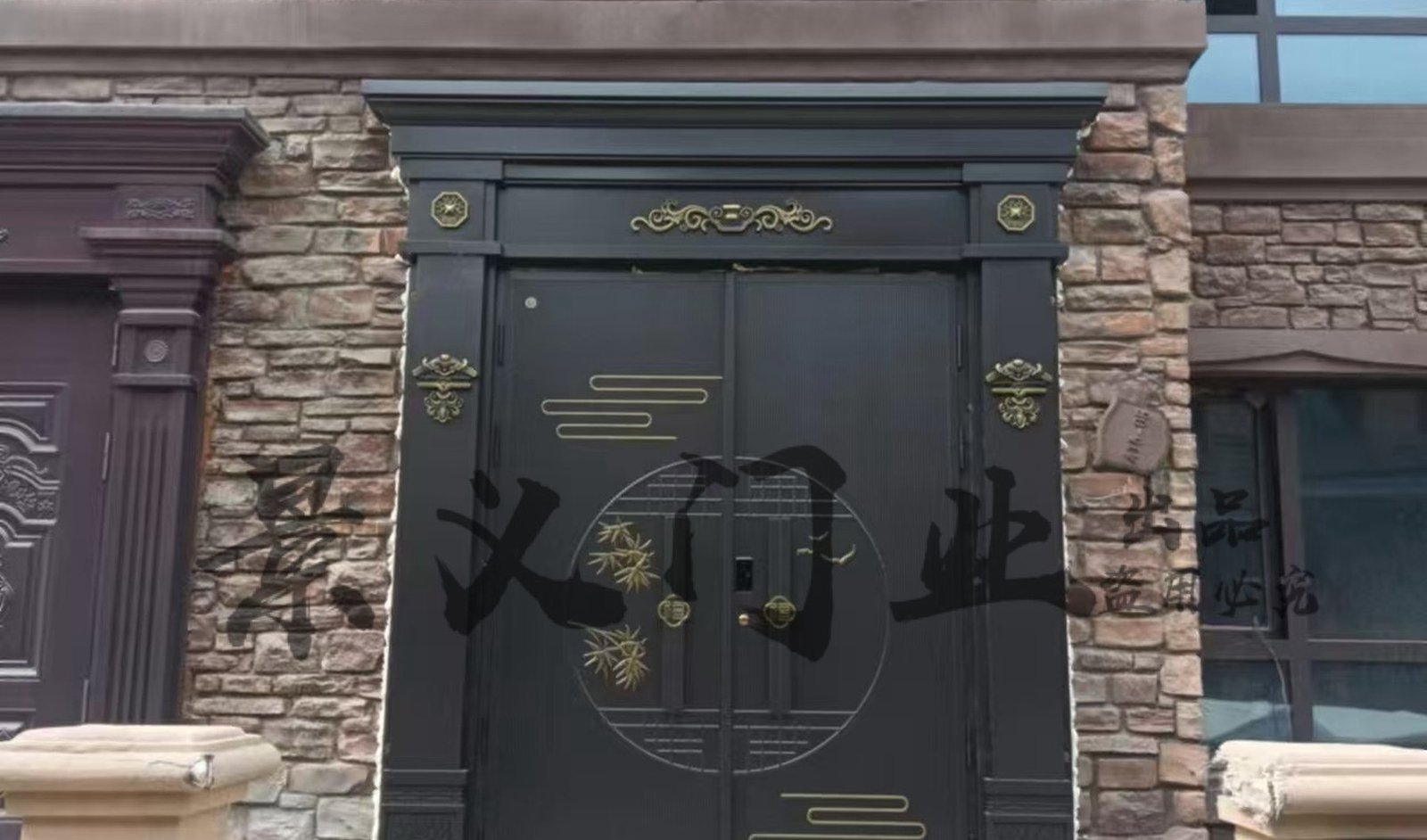 Installed custom villa entrance door by Jingyi Doors