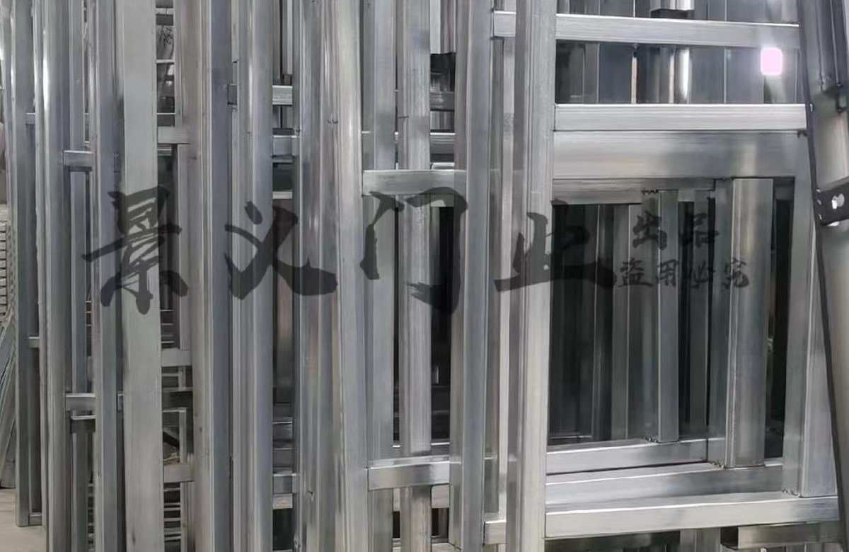 Door reinforcement frames in the Jingyi Doors workshop